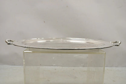 Vintage Rose Point by Wallace 24" Silver Plated Victorian Oval Bar Platter Tray