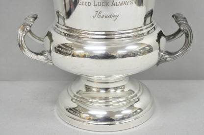 Vintage FB Rogers Silver Plated Trophy Cup Champagne Chiller Ice Bucket Engraved