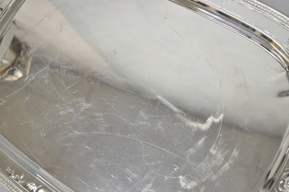 Antique Reed & Barton 04072 English Edwardian Silver Plater Serving Platter Tray