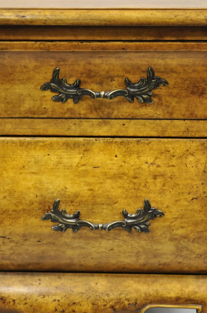 Vintage Minton Spidell French Country Provincial 2 Drawer Bombe Commode Chest
