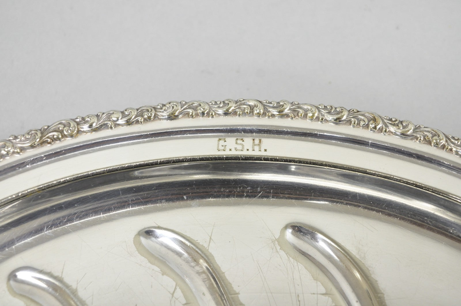 Antique Rogers Bros English Regency Silver Plated Small 12" Meat Cutlery Tray