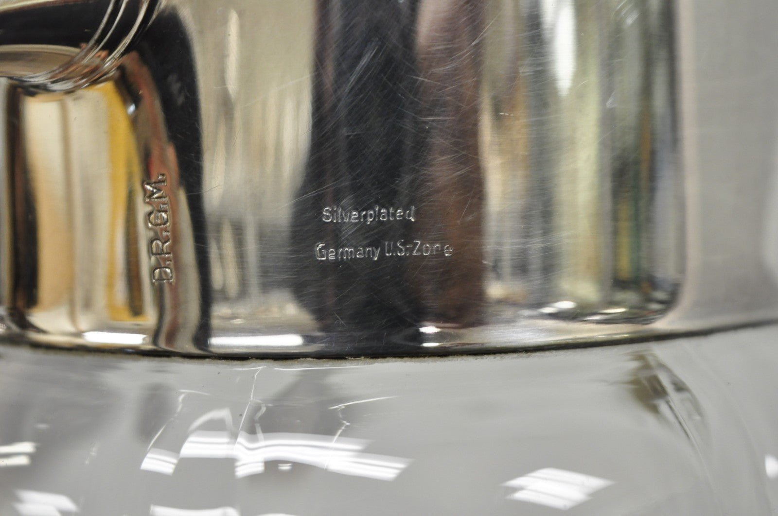 Antique Victorian German Silver Plated Crystal Glass Lemonade Water Pitcher