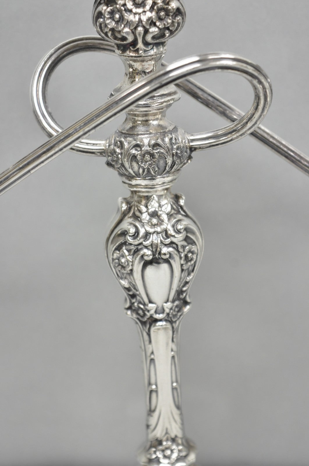 Vintage International Silver Co Countess Silver Plated 3 Arm Candelabra - Pair