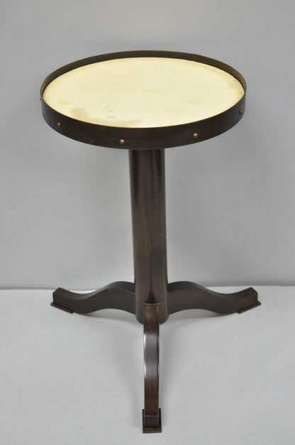 Small Contemporary Industrial Style Round Accent Drinks Candle Stand Side Table