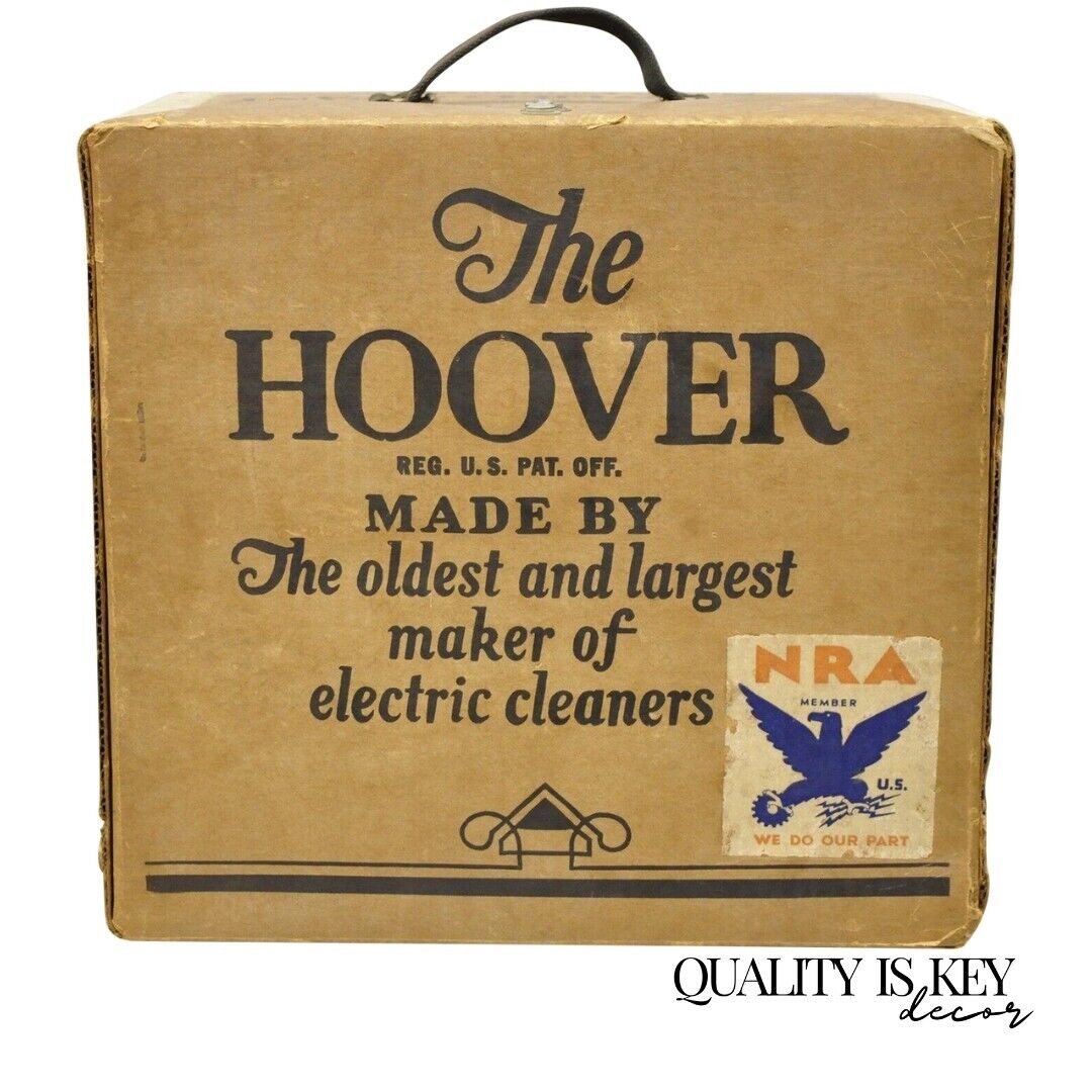 The Hoover Co Model 450 Advertisement Cardboard Box NRA Sticker Delivery Box