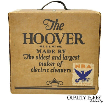 The Hoover Co Model 450 Advertisement Cardboard Box NRA Sticker Delivery Box