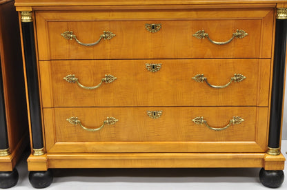 Thomasville Grand Classics Empire Biedermeier Maple Bachelor Chest Dresser, Pair