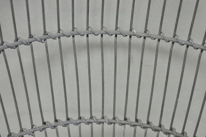 Vintage Industrial Modern Large 24" Metal Wire Oyster Clam Throw Blanket Basket