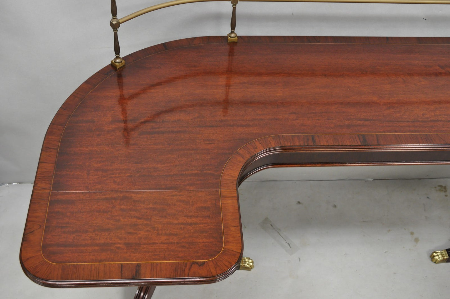 Antique Sheraton Mahogany Duncan Phyfe Dropleaf Sideboard Console Buffet Table