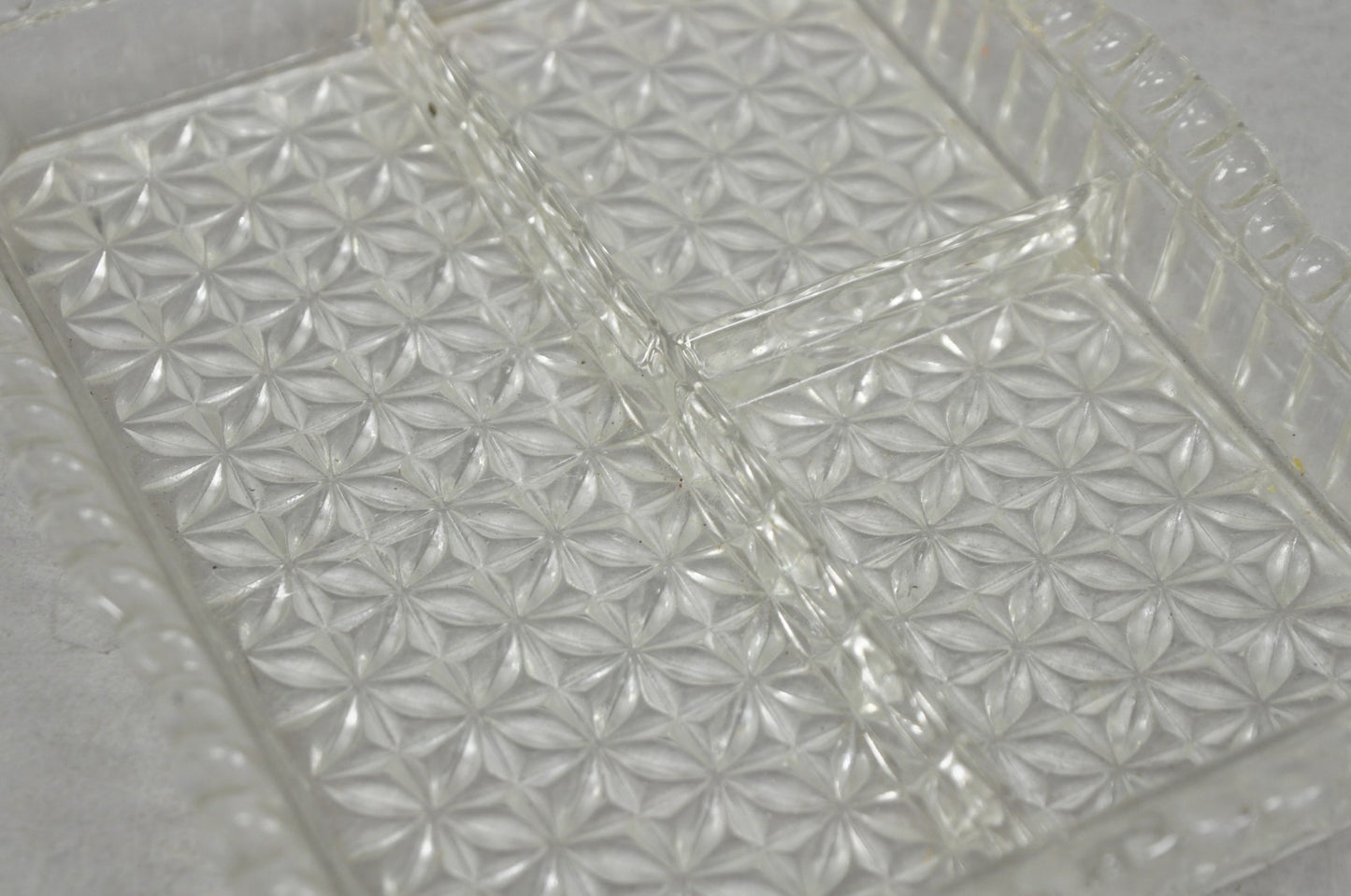 Vintage Art Deco Nouveau Hammered Aluminum Vegetable Relish Serving Platter Tray