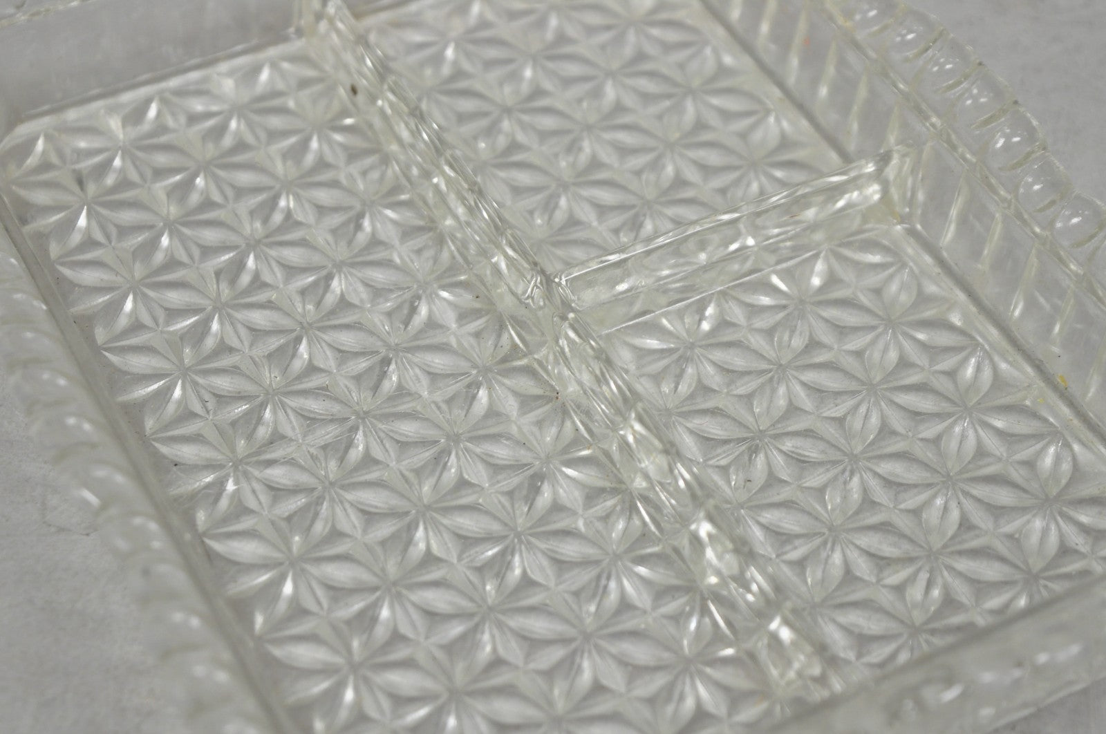 Vintage Art Deco Nouveau Hammered Aluminum Vegetable Relish Serving Platter Tray