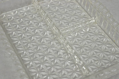 Vintage Art Deco Nouveau Hammered Aluminum Vegetable Relish Serving Platter Tray