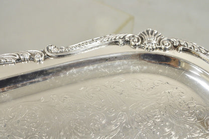 Vintage English Victorian BSC Silver Plater Twin Handle Serving Platter Tray