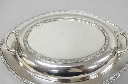Vintage T&T Silver Plated Victorian Oval Vegetable Serving Platter w/ Drapes