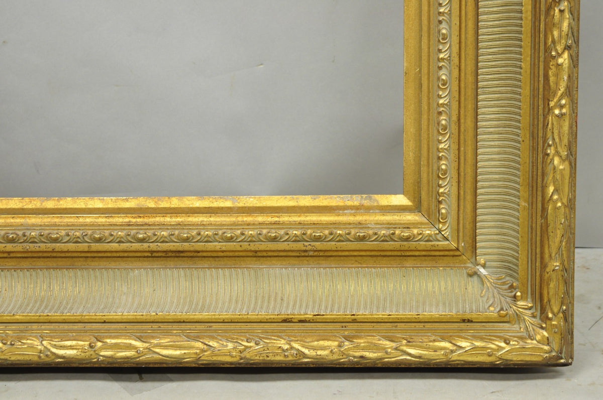 Vintage Large 42x36 French Louis XV Style Gold Gilt Wall Art Picture Frame