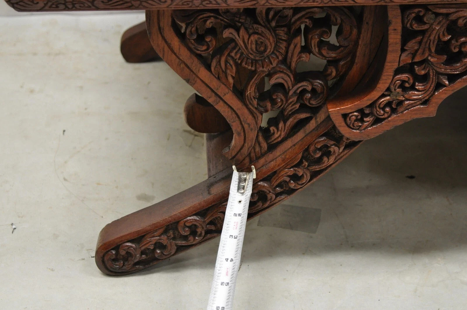 Vintage Chinoiserie Carved Teak Wood Howdah Elephant Saddle Accent Chair