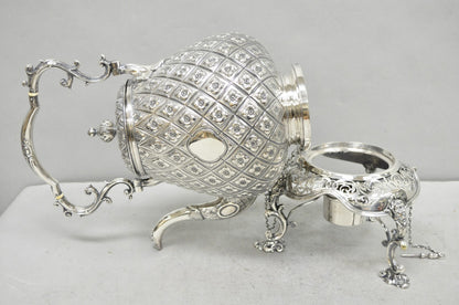 Hawksworth Eyre & Co Victorian Silver Plated "Pineapple" Figural Tipping Tea Pot