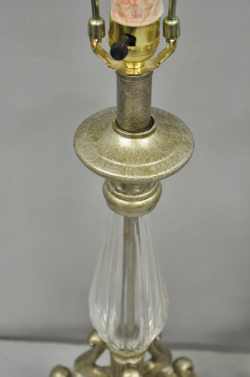 Contemporary Tuscan Mediterranean Style Glass and Resin Table Lamps - a Pair