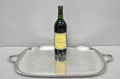 Vintage Sheffield Victorian Silver Plated Twin Handle Bar Serving Platter Tray