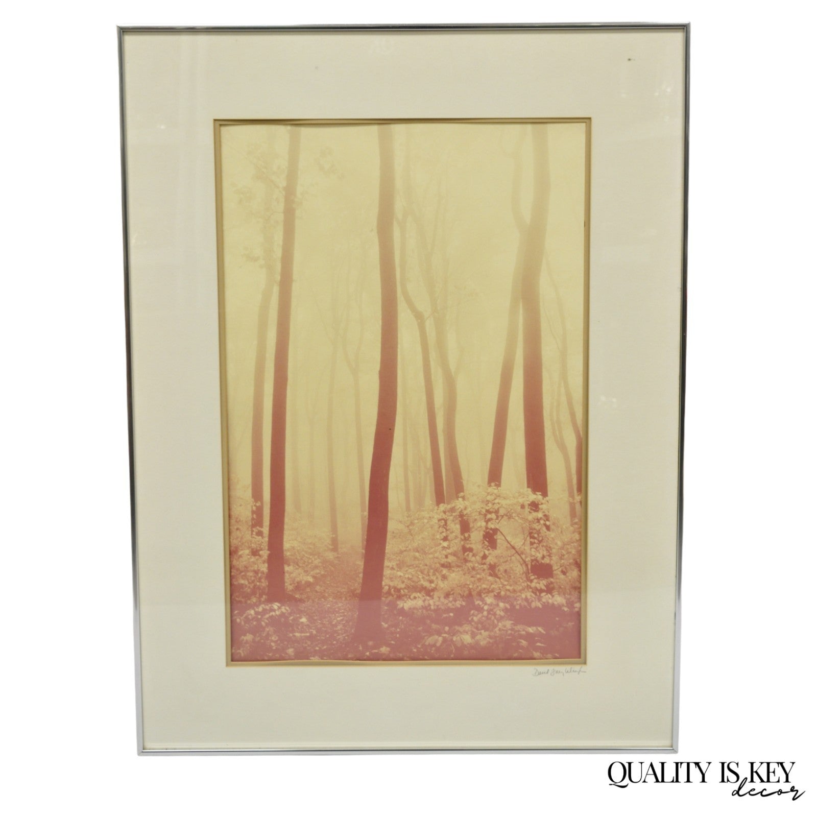 Vintage David Lorenz Winston "Seven Trees" Landscape Signed Framed Art Print