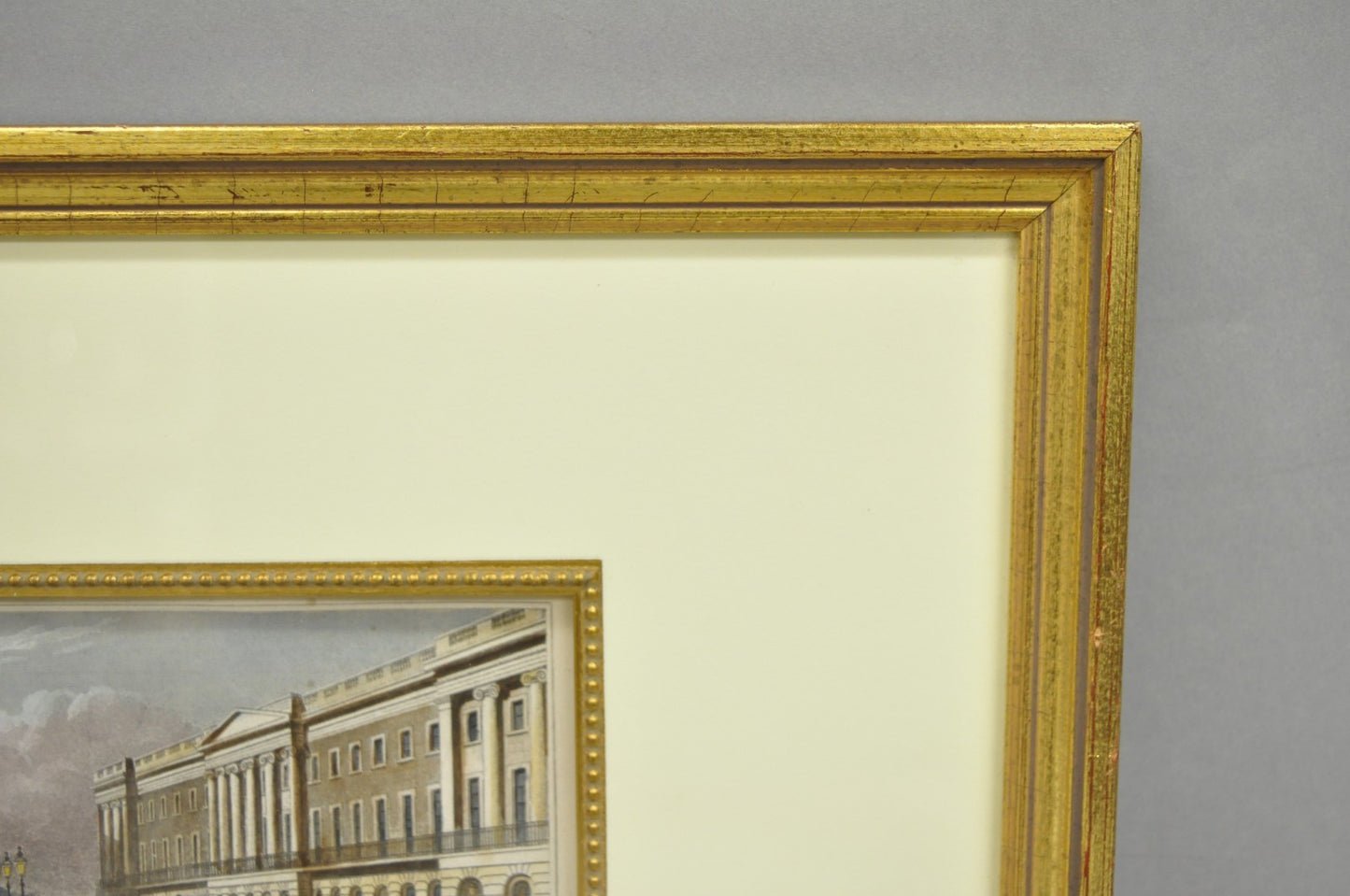 Antique "Richmond Terrace, Whitehall" Color Print by T. Shepherd, M.S Barenger