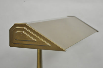 Vintage Mid Century Modern Art Deco Metal Bronze Finish Bankers Table Desk Lamp