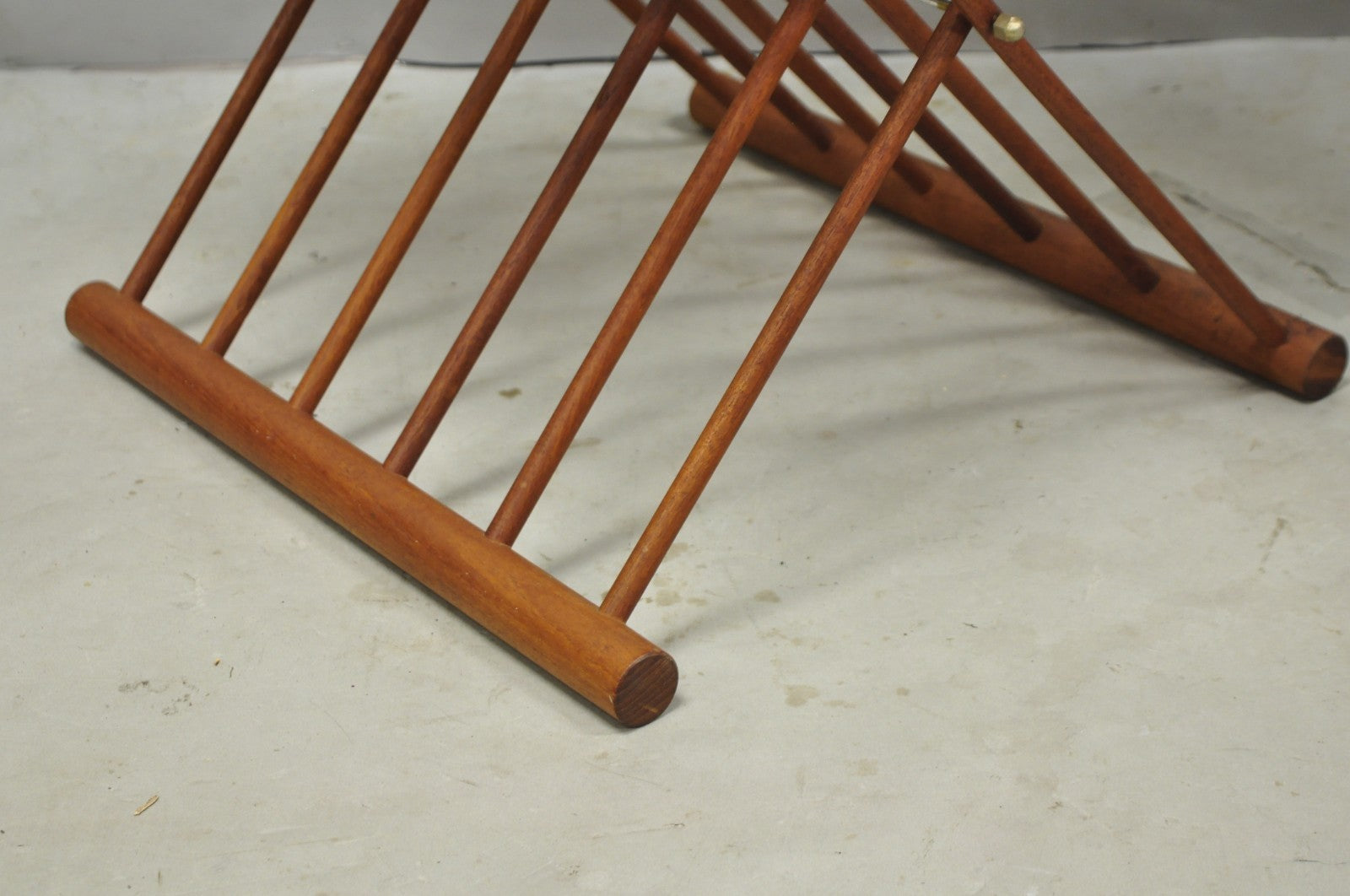 Mid Century Danish Modern Mandalay Teak Folding Campaign Style Side Tables Pair