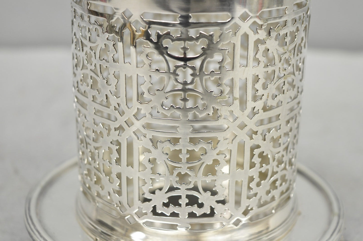 Antique Mappin & Webb Victorian Silver Plated Reticulated Covered Jelly Jar