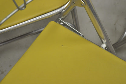 Vintage Mid Century Modern Aluminum Folding Dining Chairs by Airlite - Set of 4