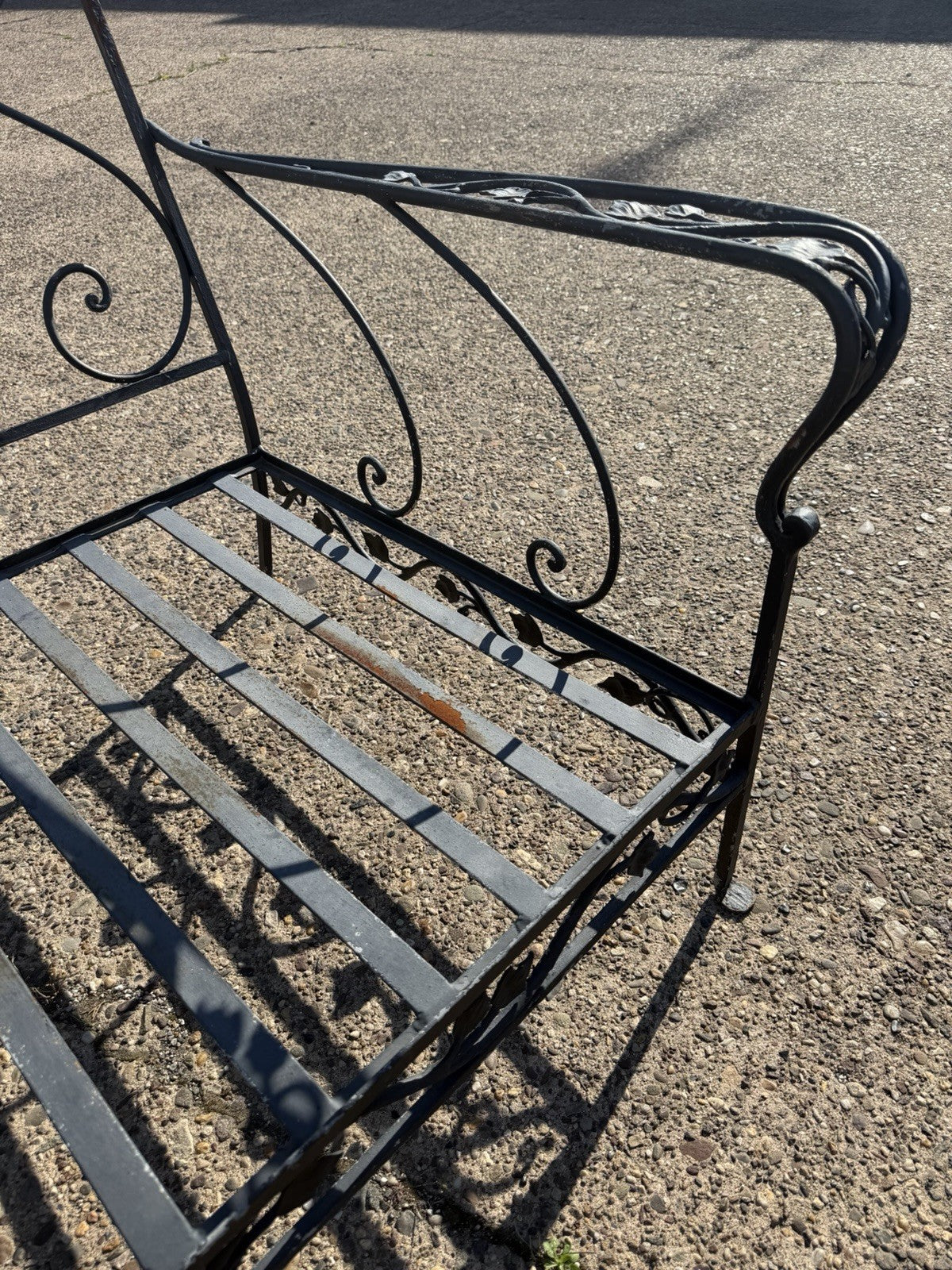 Vintage Salterini Style Wrought Iron Settee Loveseat by Florentine Craft Studio