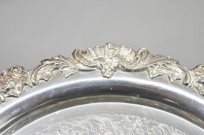 Pair Webster Wilcox International Silver Plated 16” Round Serving Platter Tray