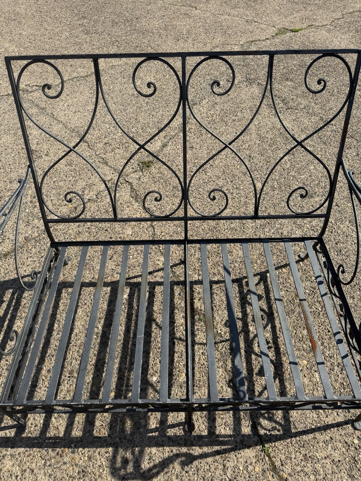 Vintage Salterini Style Wrought Iron Settee Loveseat by Florentine Craft Studio