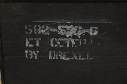 Drexel Et Cetera Chinoiserie Black Lacquer Decorated Breakfront China Cabinet