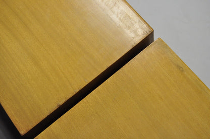 Mid Century Modern Mahogany James Mont Style Nightstands by Red Lion - a Pair