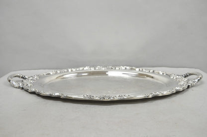 Vintage Reed & Barton 1955 Victorian Silver Plated Oval Bar Serving Platter Tray