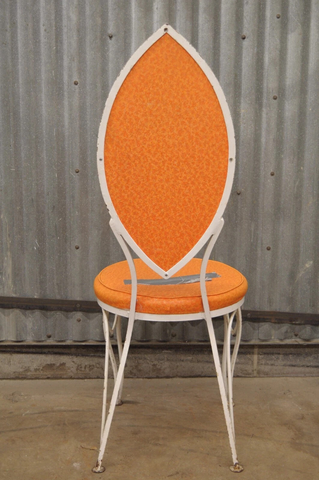 Vintage Hollywood Regency Salterini Style Marquise Wrought Iron Side Chair (D)