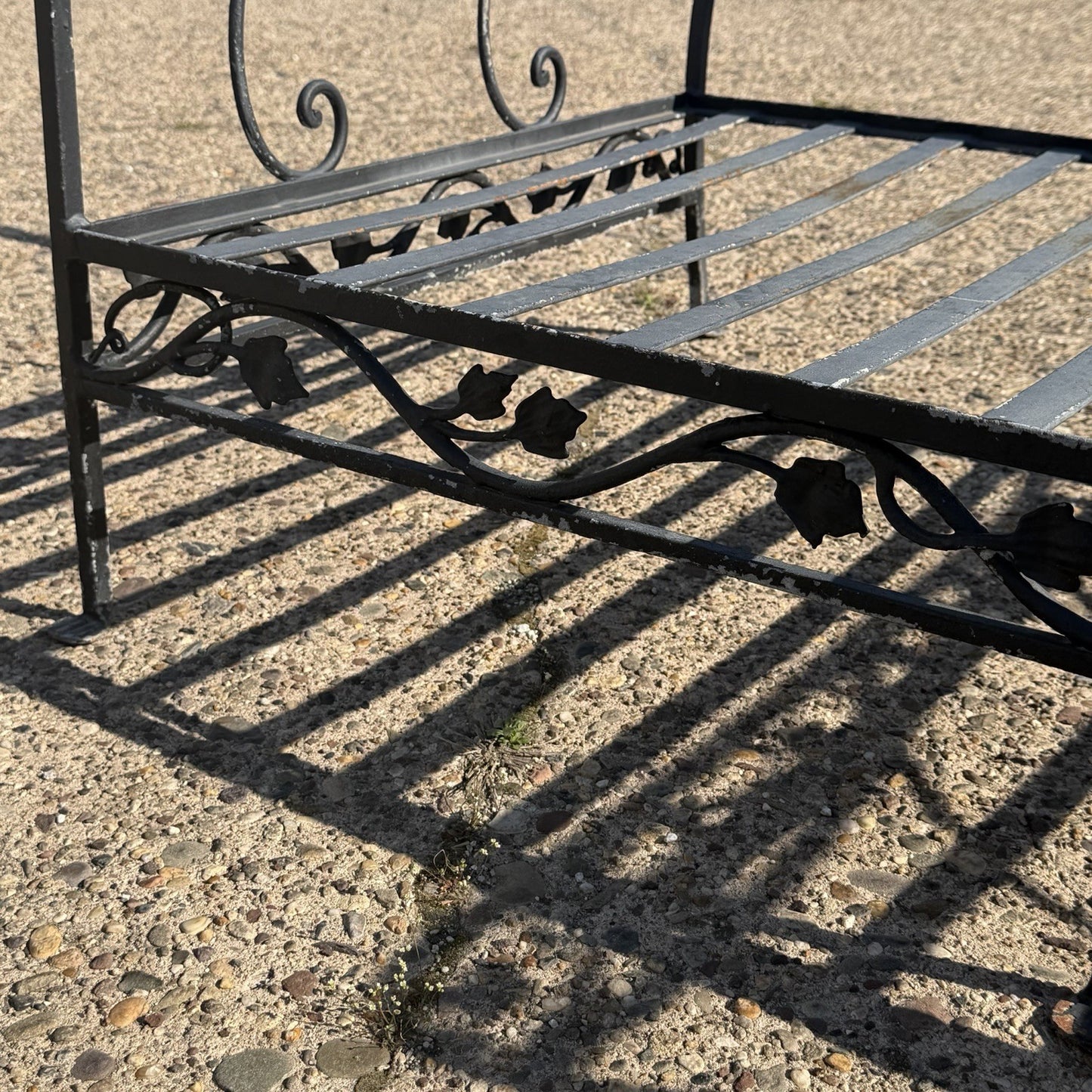 Vintage Salterini Style Wrought Iron Settee Loveseat by Florentine Craft Studio
