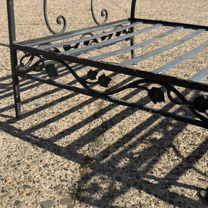 Vintage Salterini Style Wrought Iron Settee Loveseat by Florentine Craft Studio