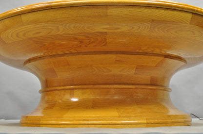 Vintage 1978 Paul Persoff Design Large 48" Custom Working Clock Coffee Table