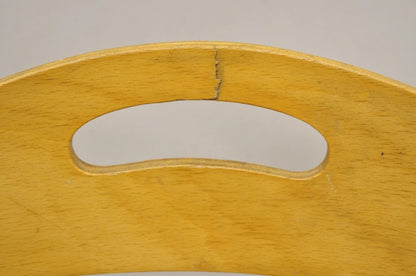 Mid Century Modern Birch Maple Bentwood Woven Rush Dining Chairs - Set of 6