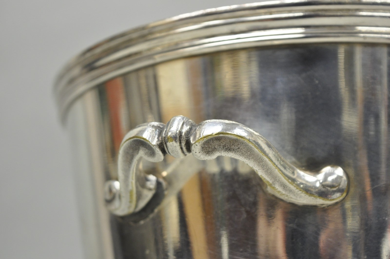Vintage Orfèvrerie De France Mid Century Modern Silver Plated Champagne Bucket