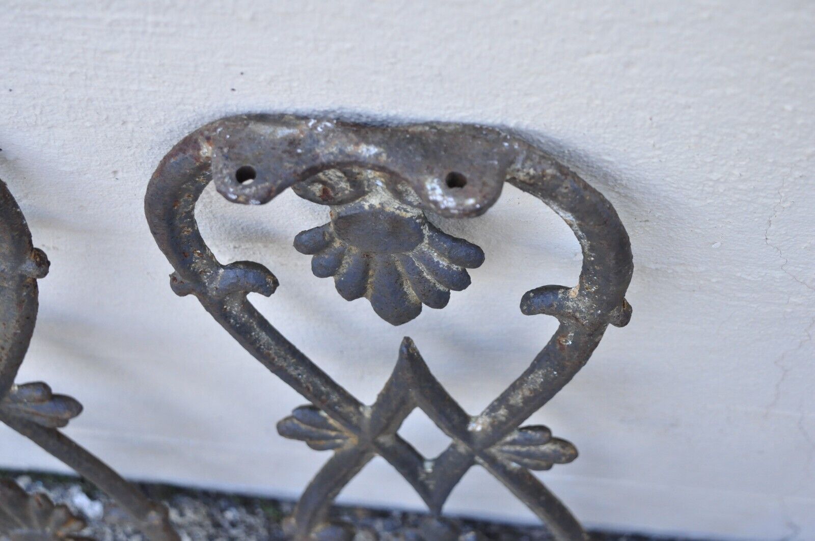 Antique Victorian Cast Iron Gate Supports Architectural Elements - a Pair