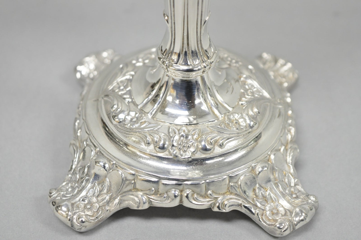 Vintage WM Rogers & Son Silver Plated 3 Arm Convertible Candelabra - a Pair