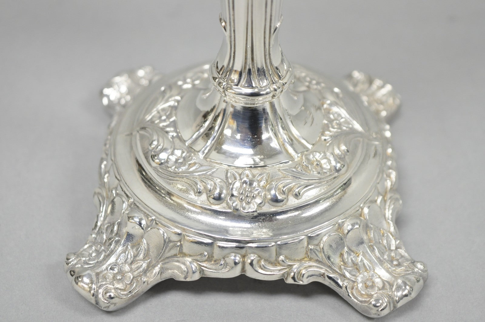 Vintage WM Rogers & Son Silver Plated 3 Arm Convertible Candelabra - a Pair