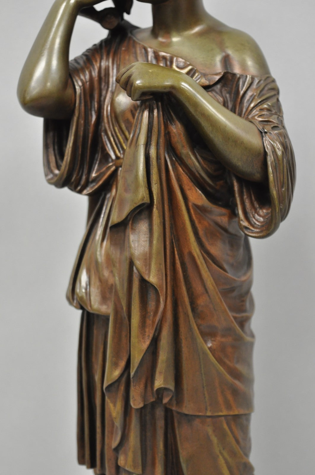 Antique 19th C. Ferdinand Barbedienne Bronze Diana Gabies Statue Sculpture