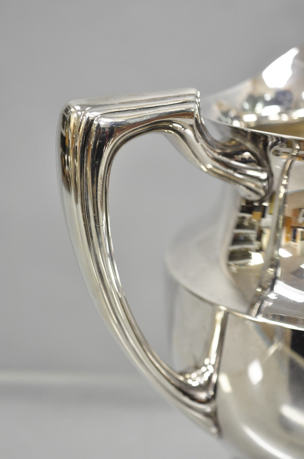 Vintage Crescent Victorian Silver Plated Bulbous Lemonade Water Pitcher Engraved