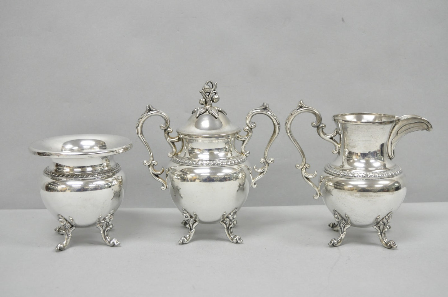 Vintage Birmingham English Art Nouveau Silver Plated Tea Service - 5 Pc Set