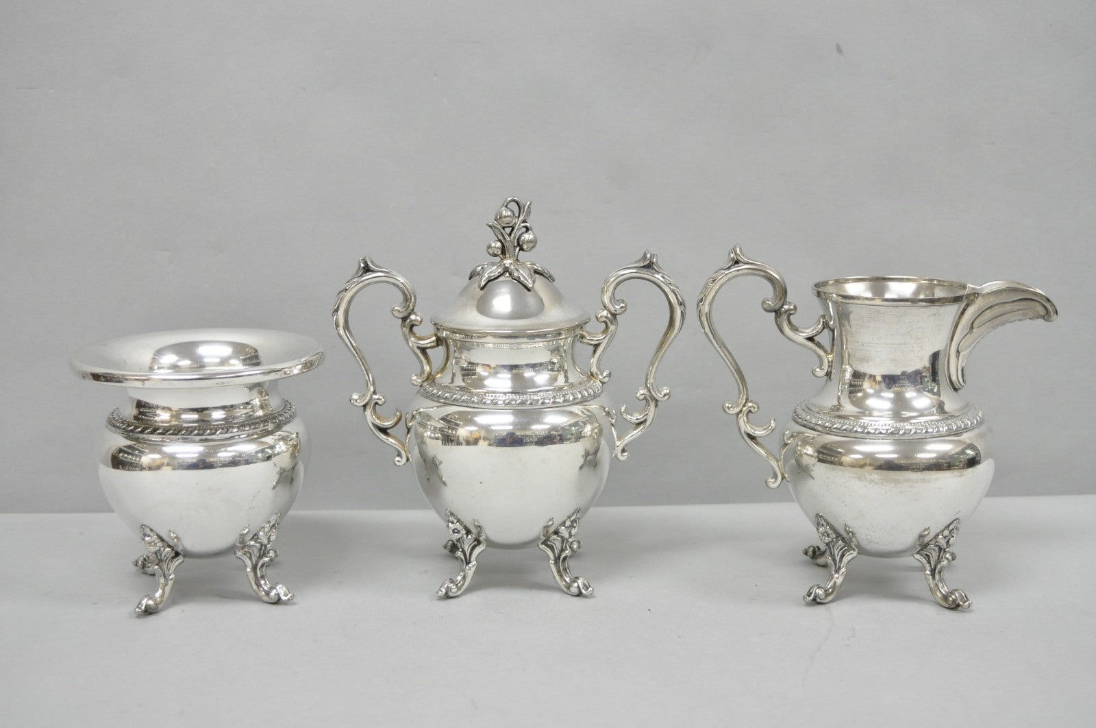 Vintage Birmingham English Art Nouveau Silver Plated Tea Service - 5 Pc Set