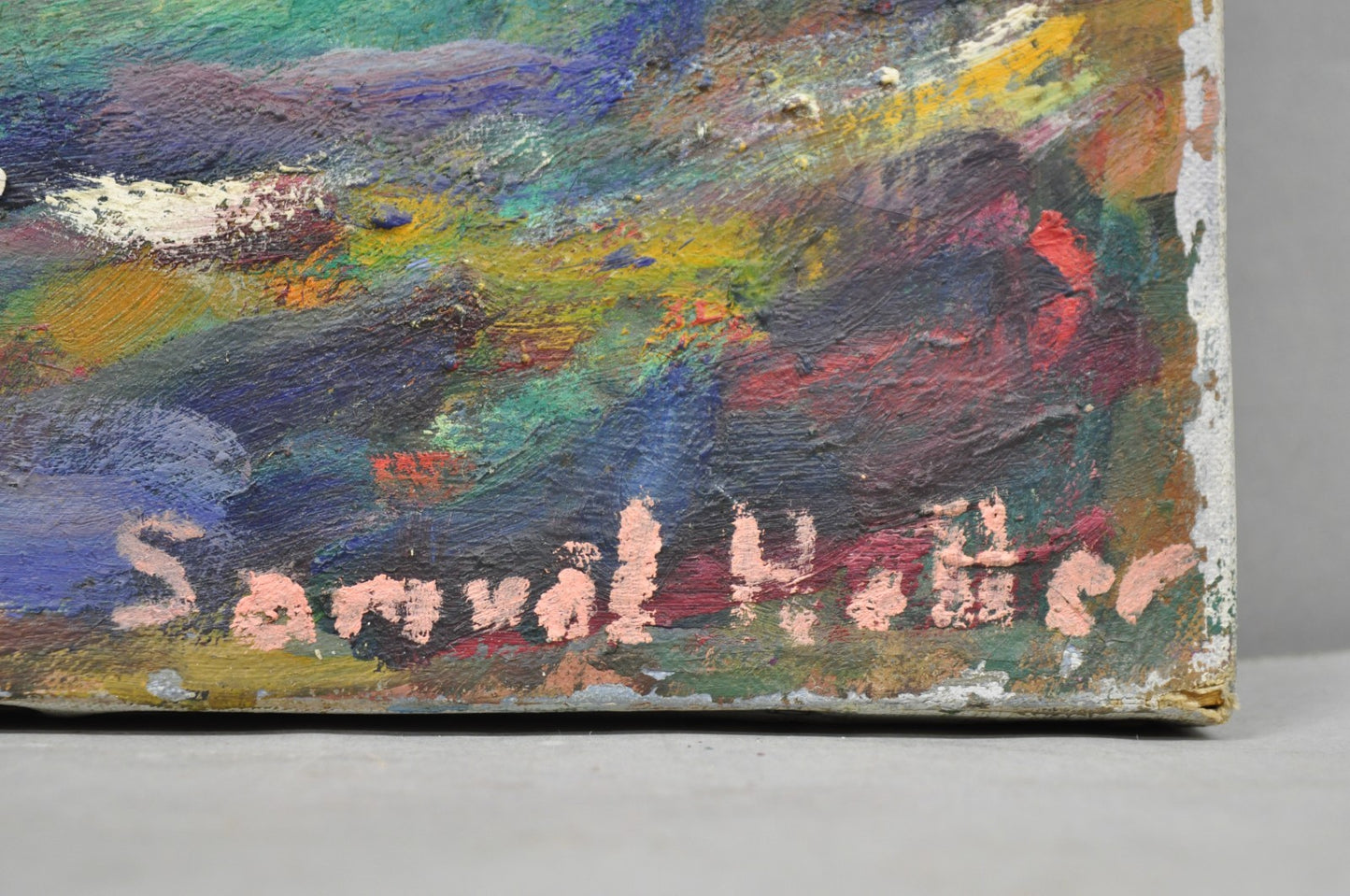 Vintage 1960s Samuel Heller "Mountain Landscape" Oil on Canvas Painting, Signed