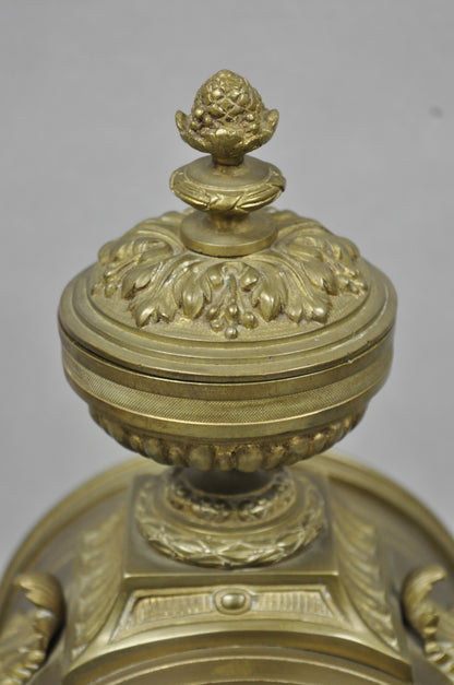 Antique G. Philippe for Palais Royal French Louis XV Style Bronze Figural Clock